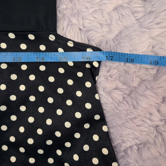 NWOT Elegant High-Low Polka Dot Dress - Navy and White - Picture 4 of 5